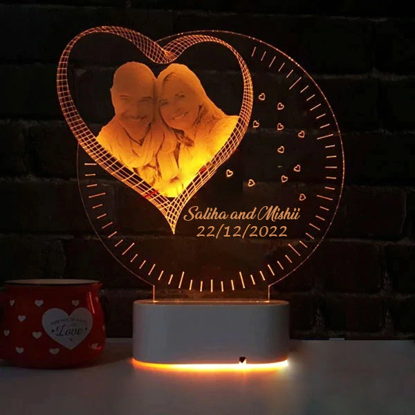 Personalized 3D Illusion LED LAMP(8 Inches Height x 8-inch Width) - My Art