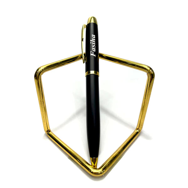 Classic Matt Black Ball Pen With Engrave Name