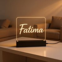 Personalized Name LED Night Lamp | Custom Acrylic Bedside Light
