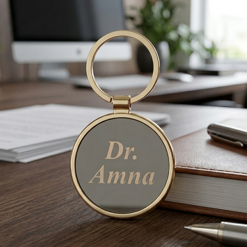 Cosmic Name Metallic Keychain
