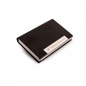 Luxury Leather Texture Visiting Card Holder | Engraved Name