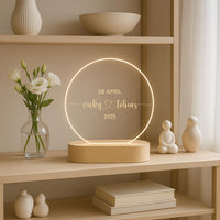Personalized LED lamp – wedding gift with names & date. Unique couple gift. Wedding decoration. Couple gift. Anniversary gift.