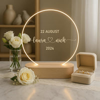 Personalized LED lamp – wedding gift with names & date. Unique couple gift. Wedding decoration. Couple gift. Anniversary gift.