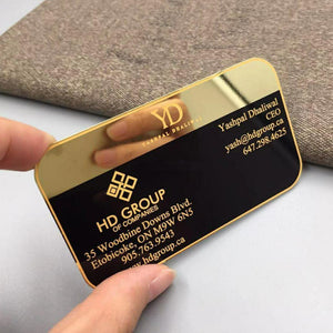 Mirror Gold-Metal-Business Card