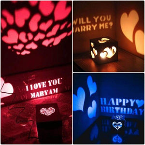 Wooden Engraved Shadow Message LED Lamp - My Art