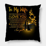 Combo Gift Pack for Wife (16" x 1" Inch Cushion Cover with Filler + Printed Mug + Greeting Card + Printed Key Ring)