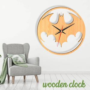 Batman Wooden Wall Clock, 3D Modern Clock, Laser Cut Clock, Wall Clock - My Art