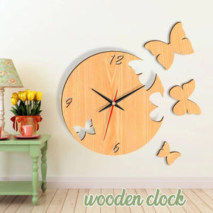 Bird Wooden Wall Clock, 3D Modern Clock, Laser Cut Clock, Wall Clock - My Art