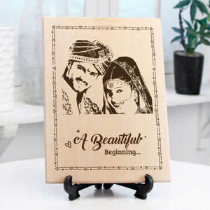 Beautiful Beginning Personalized Wooden Plaque - My Art