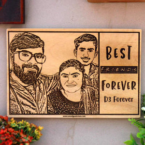 BEST F.R.I.E.N.D.S FOREVER PERSONALIZED WOODEN FRAME - My Art