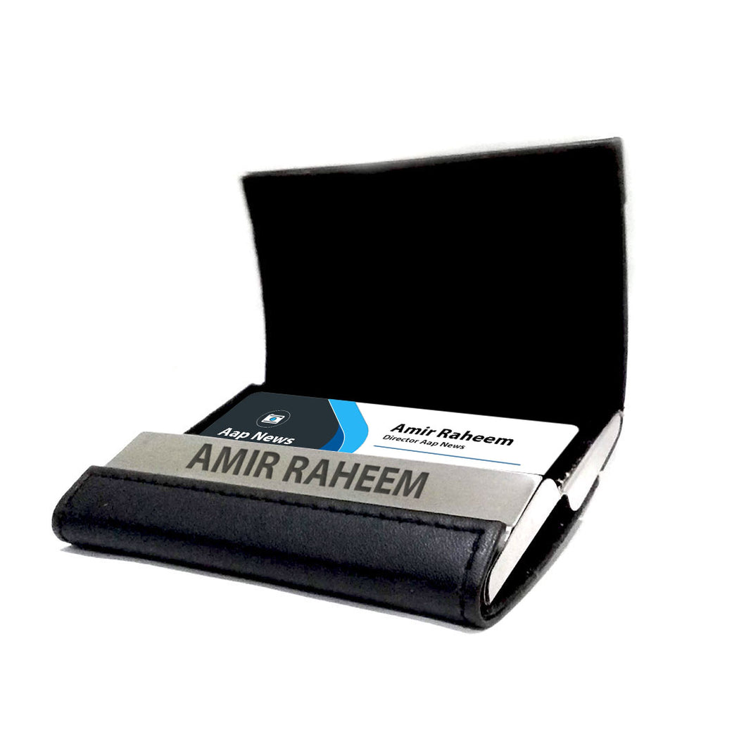 Visiting card deals holder with name