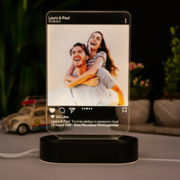 Custom Instagram Style 3D Led Night Light, Instagram Photo Lamp
