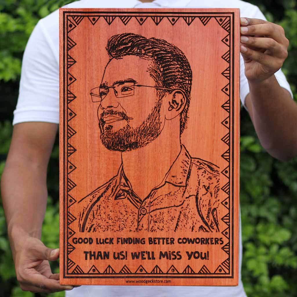 FAREWELL CUSTOM ENGRAVED WOODEN FRAME - My Art