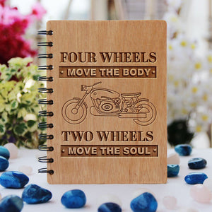 TWO WHEELS MOVE THE SOUL - PERSONALIZED WOODEN NOTEBOOK 2 reviews - My Art