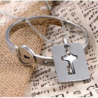 Heart Lock Bracelet & Key Necklace Set - My Art