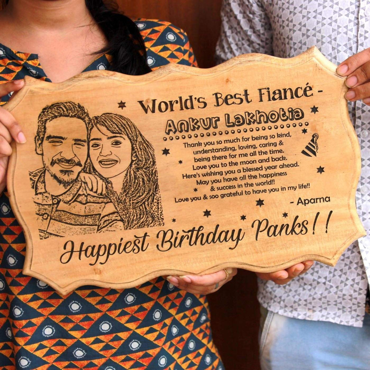 WORLD'S BEST FIANCÉ PHOTO ENGRAVED WOODEN CERTIFICATE - My Art