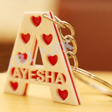 CUSTOMIZED NAME PRINTED ON ALPHABET SANDWICH KEYRING - My Art