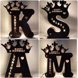 Wooden Engraved Name Personalized Night Light(H 1.5 Feet x W 1 Feet) - My Art