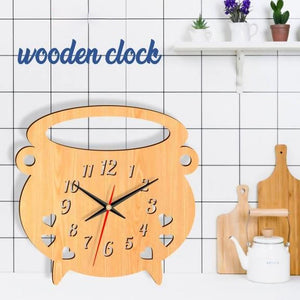 Kitchen Wall Clock, Wooden Wall Clock, 3D Modern Clock, Laser Cut Clock, Wall Clock - My Art