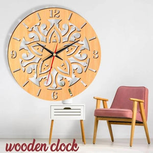 Love Wooden Wall Clock, 3D Modern Clock, Laser Cut Clock, Wall Clock - My Art