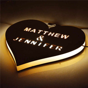 Personalized Custom Wooden Engraved Name Anniversary Wedding Gifts