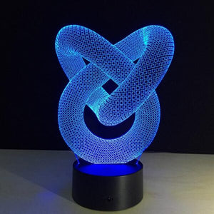 Love Knot 3D Optical Illusion Lamp
