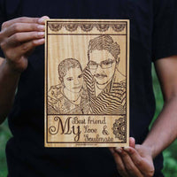MY BEST FRIEND, MY LOVE, MY SOULMATE CUSTOM ENGRAVED WOODEN FRAME - My Art