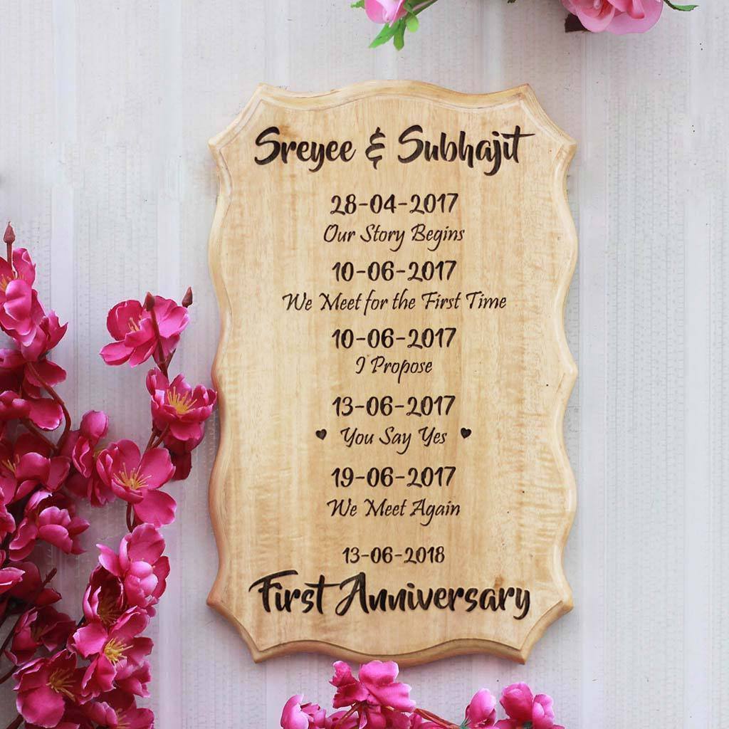 OUR LOVE STORY TIMELINE CUSTOM MADE WOOD SIGN - My Art