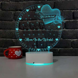 You are the Best Mom Ever 3D Illusion Led lamp