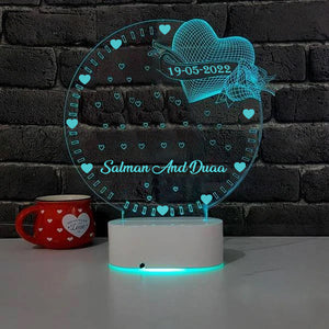 Personalized 3D Illusion Romantic LED Lamp - My Art