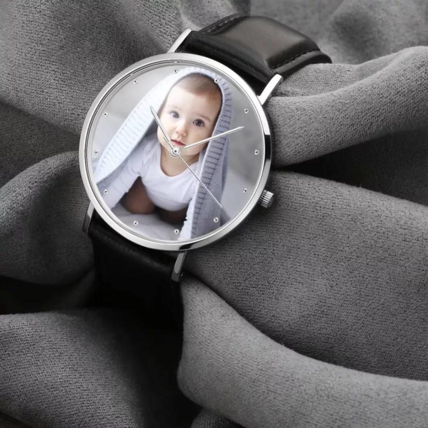 Personalized Leather Photo Watch - My Art