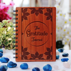 THE GRATITUDE JOURNAL - PERSONALIZED WOODEN NOTEBOOK - My Art
