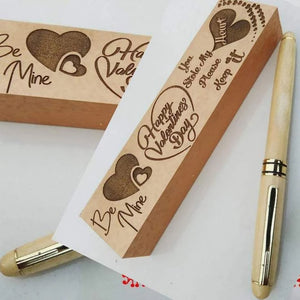 Wooden Name Engraved Pen With Box - My Art