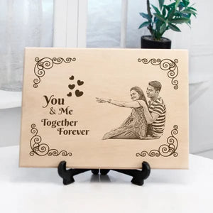 You & Me Forever Personalized Wooden Plaque (Big) - My Art