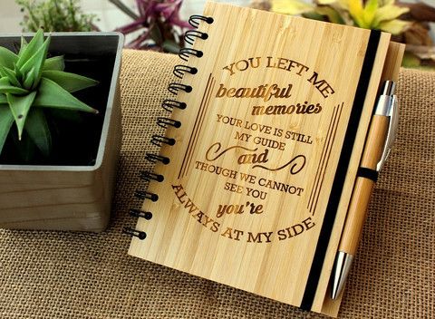 CUSTOMIZE YOUR OWN WOODEN NOTEBOOK WITH PEN - My Art