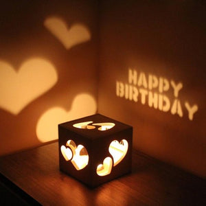 Wooden Engraved Shadow Message LED Lamp