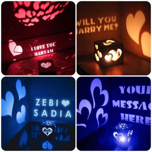 Wooden Engraved Shadow Message LED Lamp - My Art