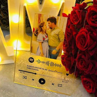 Freestanding Spotify Plaque, Any Photo, Any Song, High Quality UV Print , With Spotify Barcode, Size 7.5 x 5.5inch, Album Cover