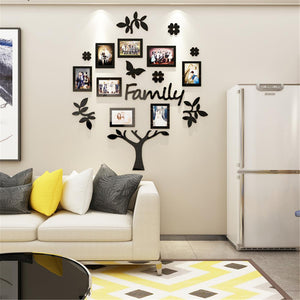 Frame Set Family Tree With Butterfly Acrylic Wall Art