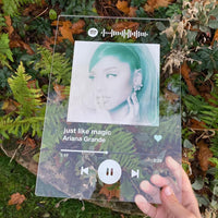 Freestanding Spotify Plaque, Any Photo, Any Song, High Quality UV Print , With Spotify Barcode, Size 7.5 x 5.5inch, Album Cover