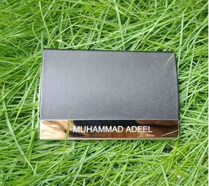 One Side Luxury Leather Visiting Card Holder | Engraved Name