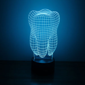 Tooth 3D LED Night Light